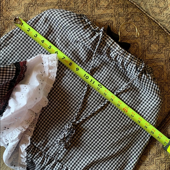 Gingham Black and White Ruffle Skirt - Picture 14 of 17